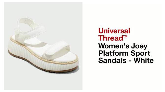 Women&#39;s Joey Platform Sport Sandals - Universal Thread&#8482; White, 2 of 8, play video