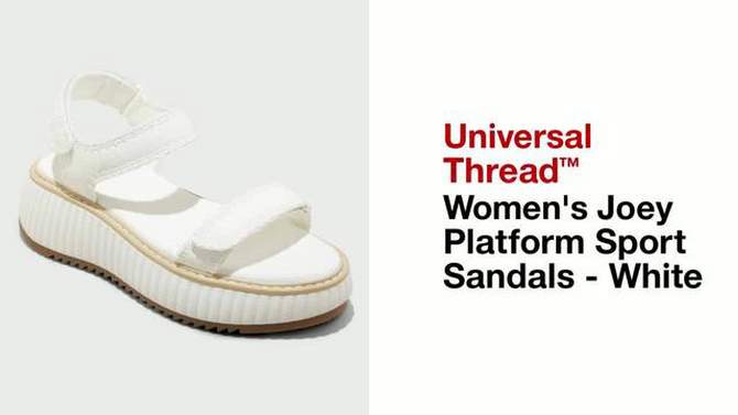 Women&#39;s Joey Platform Sport Sandals - Universal Thread&#8482; White, 2 of 6, play video