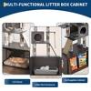 Cat Tree with Litter Box Enclosure, Hidden Washroom Litter Box Tree with Sisal Scratching Post and Soft Plush Perch, Cat Furniture with Platforms - 4 of 4