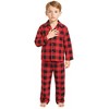 INSPIRE CHIC Men's Sleepwear Long Sleeve Button Down Plaid Family Pajamas Set - 2 of 4