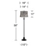 360 Lighting Dyna 58" High Black and Gray Swirl 2-Light Floor Lamp - 4 of 4