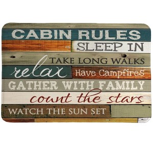 Laural Home Cabin Rules 20"W x 30"L Memory Foam Rug - 1 of 1