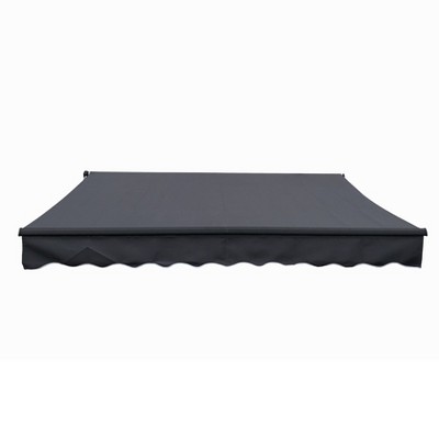 Black Polyester UV Resistant Patio Awning Fabric Replacement