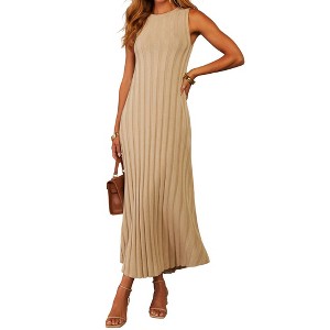 VICI Womens Fine Line Ribbed Midi Dress - 1 of 4