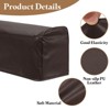 Unique Bargains PU Leather Anti-Slip Stretch Couch Arm Slipcovers 2 Pcs - 3 of 4