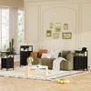 Furnulem Nightstands with 3/4/5 Drawers & Outlets, Bedside Tables with 2 USB Ports and 2-Tier Open Shelf - 3 of 4