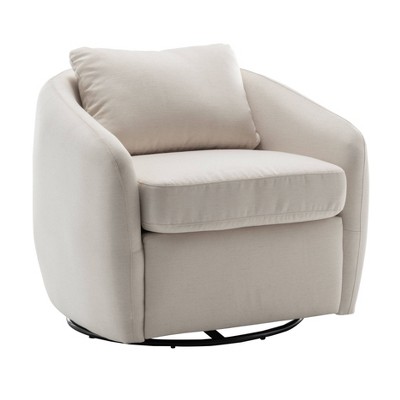Modern Cozy Barrel Swivel Chair - WOVENBYRD