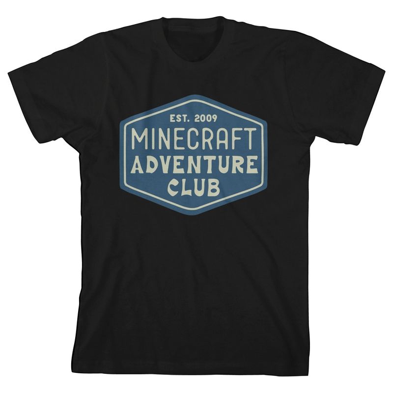 Minecraft Adventure Club Boy's Black T-shirt, 1 of 3