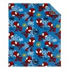 NoJo Marvel Spidey and His Amazing Friends Blue, Red and White Spidey Team Super Soft Toddler Blanket - image 2 of 4