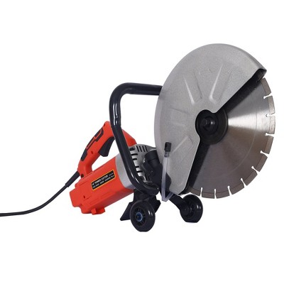 Electric Cut Off Saw 3000W Wet/Dry Concrete Saw Cutter Guide Roller 4200RPM Speed Electric Corded Circular Concrete Saw With Water Line Attachment