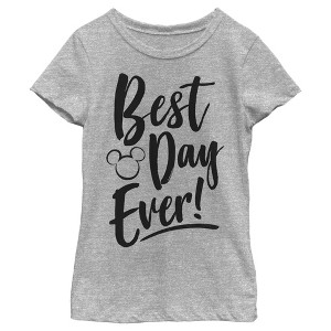 Girl's Disney Mickey Mouse Best Day Ever T-Shirt - 1 of 4
