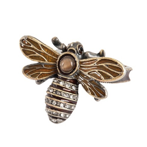 Saro Lifestyle Bumble Bee Napkin Ring, Bronze (set Of 4) : Target