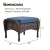 Gymojoy Outdoor 3-Seat Sofa PE Wicker Sofa Patio Sofa Couch - 4 of 4