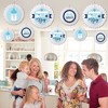 Big Dot of Happiness It's a Boy - Hanging Blue Baby Shower Tissue Decoration Kit - Paper Fans - Set of 9 - 3 of 4