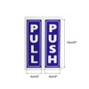 Unique Bargains Vertical PVC Self-Adhesive Waterproof Store Shop Push Pull Door Sign  2 Set - 2 of 4