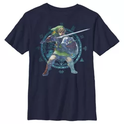 Boy's Nintendo Legend of Zelda Link Watercolor Pattern T-Shirt