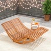 Costway Outdoor Double Chaise Lounge for 2 with High Back Slatted Seat Stopper for Patio - 4 of 4