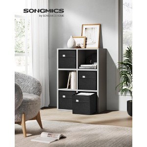 SONGMICS Storage Cubes Set of 4 Cube Storage Bins 2 Handles Oxford Fabric and Linen-Look Fabric Foldable - 1 of 4