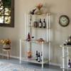 Fabulaxe Set of 2 Pieces, Bartender Serving Display Station, Bar Console Working Counter with Open Shelves, Wood Bar Console Island - 3 of 4