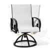 Crestlive Products 2pk Patio Chairs Swivel Outdoor Chairs Patio Dining Chairs Sunbrella Breathable Fabric All Aluminum Frame Rust-Proof - 3 of 4