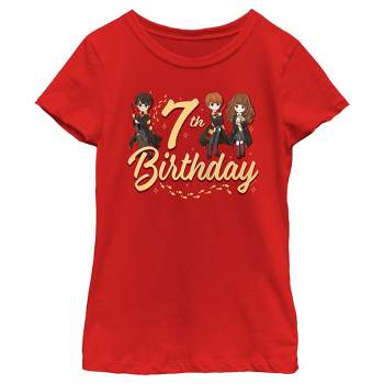 Girl's Harry Potter 7th Birthday Friends T-Shirt