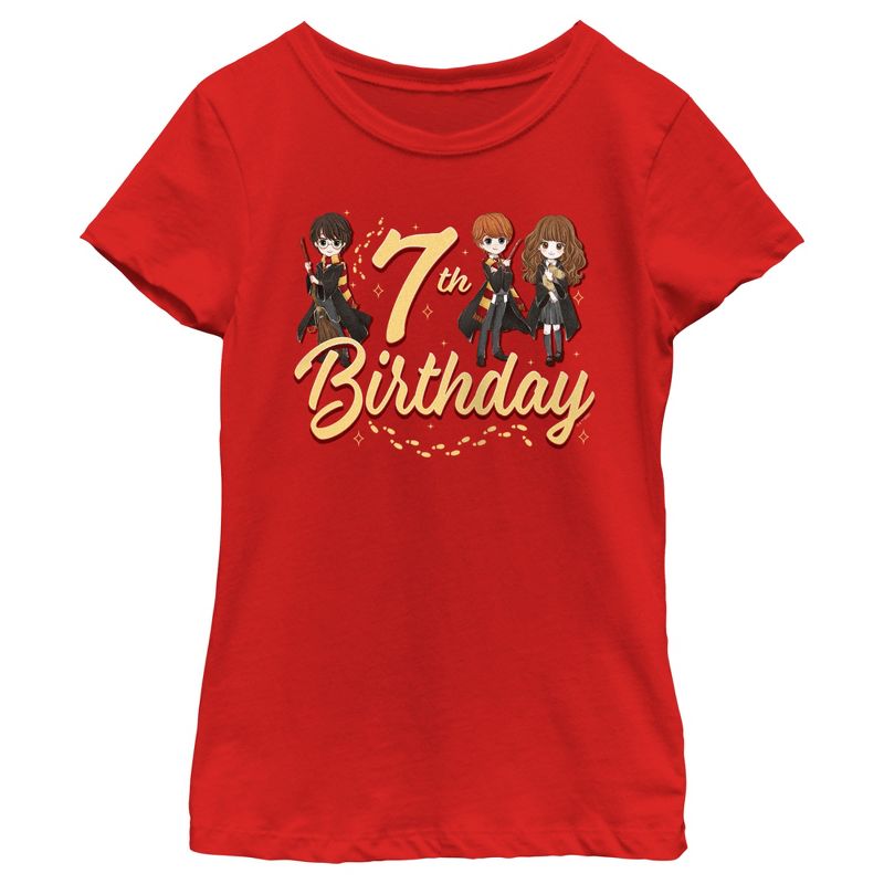 Girl's Harry Potter 7th Birthday Friends T-Shirt, 1 of 6