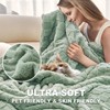 Itopfox Ultra Soft Fleece Checkered Throw Blanket for Women Men, Cozy Plush Blanket for Couch Bedroom Home Decor, Sage Green - 2 of 4