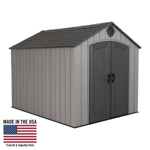 Lifetime 8 Ft. x 10 Ft. Rough Cut Outdoor Storage Shed, Gray (60356) - 1 of 4