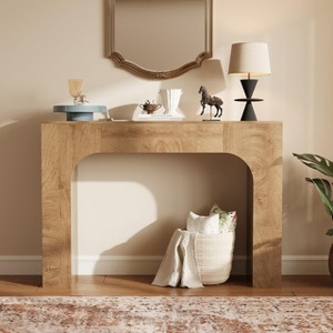 Farmhouse Console Table - Narrow Wood Entryway Sofa Table Behind Couch, Slim Rustic Hallway Furniture for Living Rooms, Foyers, and Apartments - 1 of 4