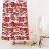 Cynthia Gingerbread Village Shower Curtain Red - Deny Designs: Polyester, Machine Washable, Non-Woven Fabric - 2 of 2