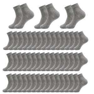 GENTLEAGU Viscose Bamboo Men’s Thin Crew Socks - Bulk Wholesale Solid Color Comfort 48 Pairs - 1 of 4