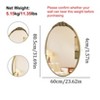 23.6x31.6in Vintage Oval Decorative Wall Mirror Antique Glam Bathroom Vanity Mirror w/Resin Rose Decor - 2 of 4
