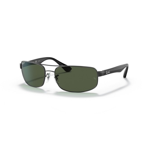 Ray-ban Rb3445 61mm Men's Rectangle Sunglasses Polarized Green Classic G-15  Lens : Target