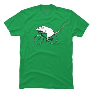 Men's Design By Humans Cycling Rat By TeaandInk T-Shirt - 1 of 4