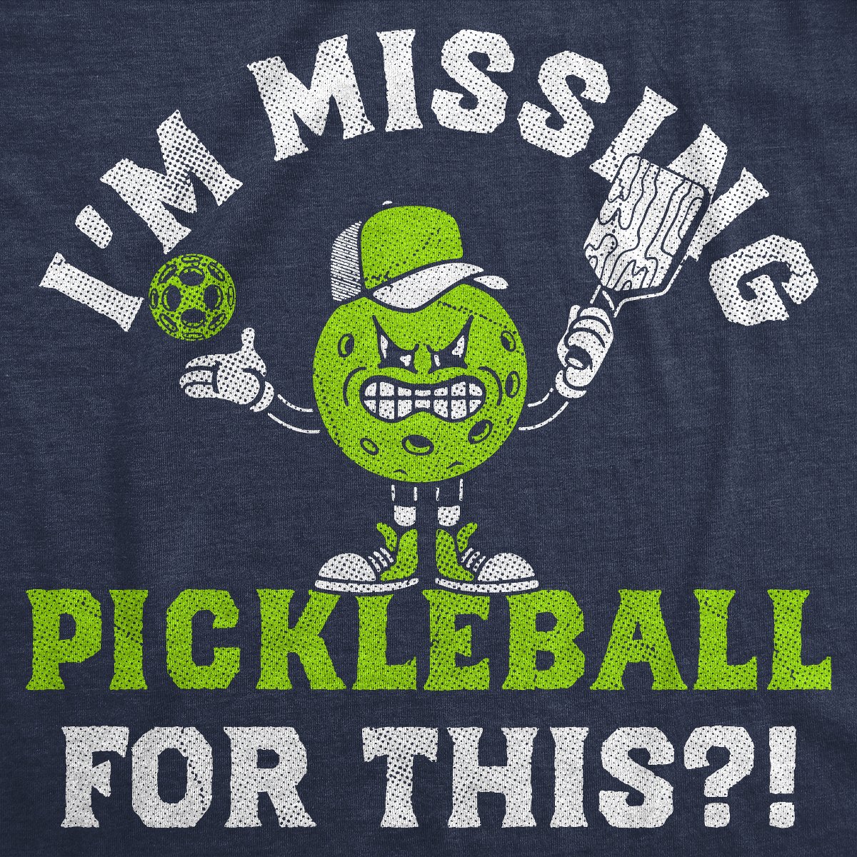 Мужские футболки Crazy Dog T-Shirts, Inc. Mens Funny T Shirts Im Missing Pickleball for This Sarcastic Graphic Novelty Tee for Men - Crazy Dog Men's T Shirt for Pickleball Fans Navy S — фото 2