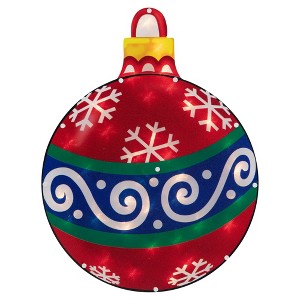 Northlight 19.5" Lighted Red Christmas Ornament Window Silhouette - 1 of 4