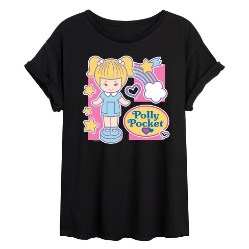 Women's - Polly Pocket - Doll with Logo Icons Oversized Graphic T-Shirt - image 1 of 4