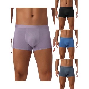 INSPIRE CHIC Men's 4 Pack Underwear Soft Solid Color Basic Boxer Briefs - 1 of 4