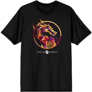 Mens Mortal Kombat Logo Black Short Sleeve Shirt
