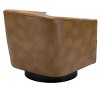 CAVINAS Swivel Accent Chair with Black Wooden Base and No-Sag Springs, Fabric Upholstered Lounge Chair for Living Room - 4 of 4