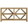 Resenkos Rectangular Rustic Console Table, Oak Wood Desktop, 3-Tier Open Shelving Base, for Entryway & Living Room Brown - 4 of 4
