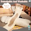 TITQWOP Long Cat Plush Pillow,51.1" Cute Cat Plushie Stuffed Animals Body Pillow,Kawaii Kitten Soft Plushie Doll Toy Birthday Gift for Kids - 4 of 4