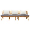 vidaXL Garden Day Bed Acacia wood color, White, Dark Gray - 2 of 4