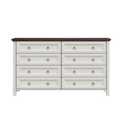 VANIRROR Farmhouse 8 Drawers Dresser for Bedroom, Rustic Wood Chest of Drawers Organizer for Living Room, Hallway, Clothes Storage