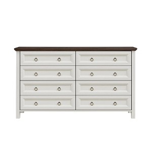 VANIRROR Farmhouse 8 Drawers Dresser for Bedroom, Rustic Wood Chest of Drawers Organizer for Living Room, Hallway, Clothes Storage - 1 of 4