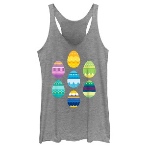 Women's Disney Princess Easter Eggs Racerback Tank Top - 1 of 4