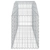 vidaXL Galvanized Iron Arched Gabion Basket, Decorative and Sound-Insulating Garden Barrier with Durable Construction and Wide Application, Silver - 4 of 4