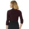 Rekucci Women's Stretch Knit Jersey Bolero Shrug with Ruched Sleeves - 3 of 4