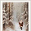 HomeRoots Santa's Winter Stroll White Framed Wall Art - 4 of 4