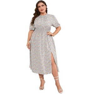Wrap Midi Dresses A-Line Flare Casual Short Dresses - 1 of 1